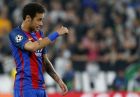 Barcelona's Neymar walks on the pitch during a Champions League, quarterfinal, first-leg soccer match between Juventus and Barcelona, at the Juventus Stadium in Turin, Italy, Tuesday, April 11, 2017. (AP Photo/Antonio Calanni)