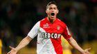 AS Monaco's James Rodriguez reacts after scoring against Nantes during their French Ligue 1 soccer match at Louis II stadium in Monaco April 6, 2014. REUTERS/Eric Gaillard (MONACO - Tags: SPORT SOCCER) 
Picture Supplied by Action Images