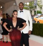 La La Anthony, left, and Carmello Anthony arrive at The Metropolitan Museum of Art Costume Institute Benefit Gala, celebrating the opening of "Manus x Machina: Fashion in an Age of Technology" on Monday, May 2, 2016, in New York. (Photo by Evan Agostini/Invision/AP)