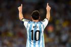 RIO DE JANEIRO, BRAZIL - JUNE 15:  Lionel Messi of Argentina celebrates after scoring a goal during the 2014 FIFA World Cup Brazil Group F match between Argentina and Bosnia-Herzegovina at Maracana on June 15, 2014 in Rio de Janeiro, Brazil.  (Photo by Shaun Botterill - FIFA/FIFA via Getty Images)