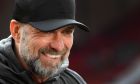 Liverpool's manager Jurgen Klopp before the English Premier League soccer match between Liverpool and Brighton & Hove Albion at Anfield, in Liverpool, England, Sunday March 31, 2024. (AP Photo/Rui Vieira)
