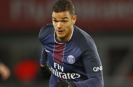 FILE - In this Sunday, Nov. 6, 2016 file photo, PSG's Hatem Ben Arfa runs with the ball during their French League One soccer match between PSG and Rennes at the Parc des Princes stadium in Paris, France. Defending champion Monacos trip to Lyon on Friday Oct. 13, 2017, already feels like a turning point in what is shaping up as a difficult season. (AP Photo/Francois Mori, File)