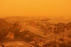 Αφρικανική σκόνη στην πόλη του Ηρακλείου, Πέμπτη 22/3/2018. (EUROKINISSI/ΣΤΕΦΑΝΟΣ ΡΑΠΑΝΗΣ)
