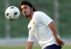 Genaro Gatusso of Italy exercises with the ball during a training session in the eve of World Cup qualifying match against Slovenian national team, in Celje, Slovenia, Friday, Oct. 8, 2004. (AP Photo/Darko Bandic)
