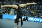 Katelyn Ohashi of UCLA during an NCAA college gymnastics match, Friday, Jan. 4, 2019, in Los Angeles. (AP Photo/Ben Liebenberg)