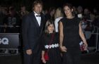 Antonio Conte, Vittoria Conte and Elisabetta Muscarello pose for photographers upon arrival at the GQ's Men of The Year awards, in London, Tuesday, Sept. 5, 2017. (Photo by Vianney Le Caer/Invision/AP)