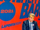 Ο Τζουάν Λαπόρτα σε συνέντευξη Τύπου με θέμα την υποψηφιότητά του για την προεδρία της Μπαρτσελόνα (27/12/2020). 