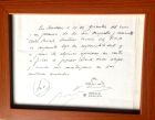 Η περίφημη χαρτοπετσέτα με το πρώτο συμβόλαιο του Μέσι στην Μπαρτσελόνα (14/12/2000)