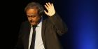 Ο Μισέλ Πλατινί μετά τον αποχαιρετιστήριο λόγο του ως πρόεδρος της UEFA