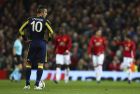 Fenerbahce's Robin van Persie looks across after Manchester United score a second goal during the Europa League Group A soccer match between Manchester United and Fenerbahce at Old Trafford stadium in Manchester, England, Thursday, Oct. 20, 2016. (AP Photo/Dave Thompson)