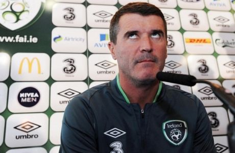 Republic of Ireland Press Conference...Football - Republic of Ireland Press Conference - Gannon Park, Malahide, Dublin, Republic of Ireland - 13/11/13
 Republic of Ireland assistant manager Roy Keane during the press conference
 Mandatory Credit: Action Images / Adam Holt
 Livepic
 EDITORIAL USE ONLY.
