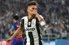 Juventus' forward from Argentina Paulo Dybala celebrates after scoring during the UEFA Champions League quarter final first leg football match Juventus vs Barcelona, on April 11, 2017 at the Juventus stadium in Turin.  / AFP PHOTO / GIUSEPPE CACACE        (Photo credit should read GIUSEPPE CACACE/AFP/Getty Images)
