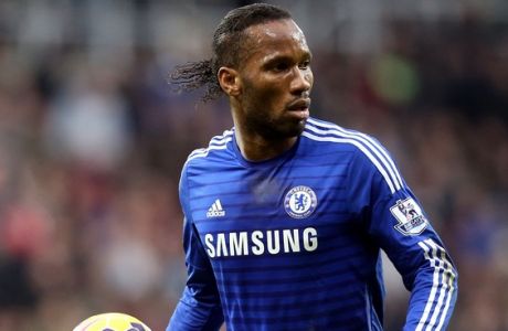 Chelsea's Didier Drogba during their English Premier League soccer match against Newcastle United at St James' Park, Newcastle, England, Saturday, Dec. 6, 2014. (AP Photo/Scott Heppell)
