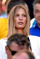 RIO DE JANEIRO, BRAZIL - JULY 13:  Sarah Brandner, girlfriend of Bastian Schweinsteiger of Germany is seen on the stand prior to the 2014 FIFA World Cup Brazil Final match between Germany and Argentina at Maracana on July 13, 2014 in Rio de Janeiro, Brazil.  (Photo by Lars Baron - FIFA/FIFA via Getty Images)