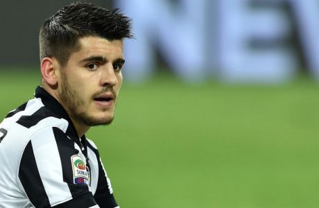 TURIN, ITALY - FEBRUARY 20:  Alvaro Morata of Juventus FC looks on during the Serie A match between Juventus FC and Atalanta BC at Juventus Arena on February 20, 2015 in Turin, Italy.  (Photo by Valerio Pennicino/Getty Images)