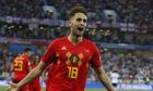 Belgium's Adnan Januzaj celebrates after scoring the opening goal during the group G match between England and Belgium at the 2018 soccer World Cup in the Kaliningrad Stadium in Kaliningrad, Russia, Thursday, June 28, 2018. (AP Photo/Alastair Grant)