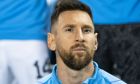 Argentina forward Lionel Messi attends an international friendly soccer match against Jamaica on Tuesday, Sept. 27, 2022, in Harrison, N.J. Argentina won 3-0. (AP Photo/Eduardo Munoz Alvarez)