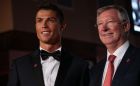 Cristiano Ronaldo, left, and his former manager Sir Alex Ferguson pose for photographers upon arrival at the world premiere of the film 'Ronaldo, in London, Monday, Nov. 9, 2015. (Photo by Joel Ryan/Invision/AP)
