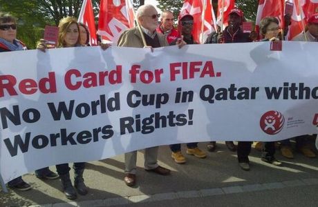 Διαμαρτυρία έξω από το συμβούλιο της FIFA