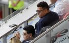 Former Argentina player Diego Maradona and former Brazil player Ronaldo, right, watch the round of 16 match between France and Argentina, at the 2018 soccer World Cup at the Kazan Arena in Kazan, Russia, Saturday, June 30, 2018. (AP Photo/Sergei Grits)
