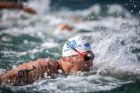 Ο Σπύρος Γιαννιώτης σε στιγμιότυπο του αγώνα στα 10χλμ. ανοιχτής θάλασσας στους Ολυμπιακούς Αγώνες 2016 στο Ρίο ντε Ζανέιρο, Τρίτη 16 Αυγούστου 2016
