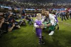 Real Madrid's Sergio Ramos celebrates with his family after the Champions League final soccer match between Juventus and Real Madrid at the Millennium stadium in Cardiff, Wales Saturday June 3, 2017. (AP Photo/Frank Augstein)