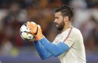 Roma goalkeeper Alisson Becker catches the ball during the warm-up ahead of the Champions League semifinal second leg soccer match between Roma and Liverpool at the Olympic Stadium in Rome, Wednesday, May 2, 2018. (AP Photo/Andrew Medichini)