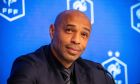 Thierry Henry giving a press conference in Paris, on Tuesday Aug. 29, 2023. Henry was appointed as coach of the national under-21 team last week on a two-year contact and he will also lead a France side at the 2024 Paris Olympics. (AP Photo/Sophie Garcia)