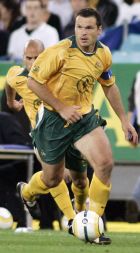 Australian player Mark Viduka in action during their World Cup qualifier second leg against Uruguay at the Olympic Stadium ins Sydney, Wednesday, Nov. 16, 2005.  (AP Photo/Rick Rycroft)
