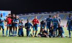 Οι παίκτες του Ολυμπιακού παίζουν με τον φακό στην αναμνηστική φωτογραφία τους για την είσοδο στους ομίλους του Champions League 2020-2021. Οι 'ερυθρόλευκοι' έμειναν στο 0-0 με την Ομόνοια στη ρεβάνς του ΓΣΠ και σε συνδυασμό με το υπέρ τους 2-0 στο Φάληρο, πανηγύρισαν την πρόκριση.