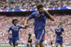 Chelsea's Diego Costa celebrates scoring his team's equalizer during the English FA Cup final soccer match between Arsenal and Chelsea at the Wembley stadium in London, Saturday, May 27, 2017. (AP Photo/Matt Dunham)