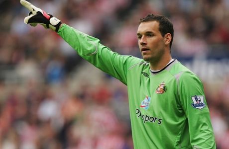 FILE - October 12, 2015:  Hungarian goalkeeper Marton Fulop has died at the age of 32 following a battle with cancer. SUNDERLAND, UNITED KINGDOM - MAY 11:  Marton Fulop of Sunderland in action during the Barclays Premier League match betweenSunderland and Arsenal at the Stadium of Light on May 11, 2008 in Sunderland, England.  (Photo by Matthew Lewis/Getty Images)