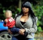 Dated: 25/09/14\n**NO BYLINE ON IMAGES**\n\nNkosiphile Mpofu known as "Nikki" the girlfriend of Newcastle united footballer  Cheik Tiote pictured leaving  Waitrose supermarket  in the village of  Ponteland with her son Rafael Tiote. \nNOTE: Mrs Mpofu requested to the photographer that she  wanted her child's  face to be blurred out to protect identity\n