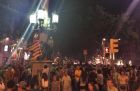 Οι πανηγυρισμοί των φίλων της Μπαρτσελόνα στην πλατεία Ράμπλας