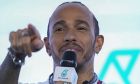 Mercedes driver Lewis Hamilton of Britain speaks during a press conferencein Sao Paulo, Brazil, Wednesday, Nov. 9, 2022. Hamilton will compete Sunday in the Brazilian Formula One Grand Prix at Sao Paulo's Interlagos circuit. (AP Photo/Andre Penner)