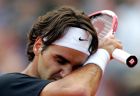 Top-seeded Switzerland's Roger Federer reacts as he plays Spain's Rafael Nadal during their semifinal match of the French Open tennis tournament, at the Roland Garros stadium, Friday June 3, 2005 in Paris.. ( AP Photo/Francois Mori)