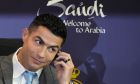 FILE - Cristiano Ronaldo speaks during a press conference for his official unveiling as a new member of Al Nassr soccer club in in Riyadh, Saudi Arabia, Tuesday, Jan. 3, 2023. Cristiano Ronaldo has come under heavy criticism after seemingly making an offensive gesture following Al Nassrs 3-2 victory over Al Shabab in a Saudi Pro League match on Sunday, Feb. 25, 2024. (AP Photo/Amr Nabil, File)