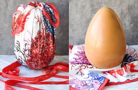 Αυτό το πασχαλινό αυγό με το exclusive μαντήλι του Δημήτρη Πέτρου, είναι η απόλυτη fashion απόλαυση