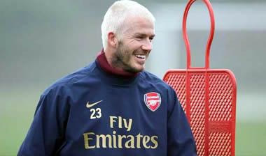 Η πρώτη προπόνηση του Μπέκαμ με την Αρσεναλ