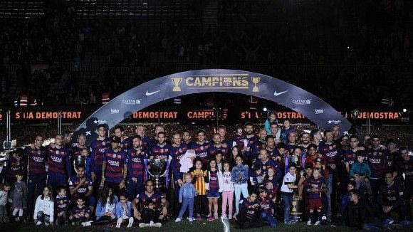 Η φιέστα της Μπαρτσελόνα για το double!