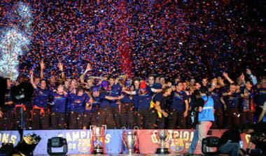 Η αποθέωση της Μπαρτσελόνα και το καταλανικό πάρτυ (photos)