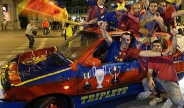 Τρελό πανηγύρι στη Βαρκελώνη