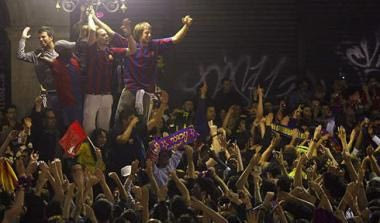 Στους δρόμους οι φίλοι της Μπαρτσελόνα (vid+photos)