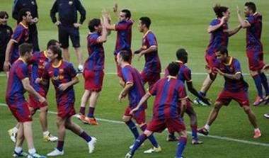 Η προπόνηση της Μπαρτσελόνα στο Λονδίνο (vid)