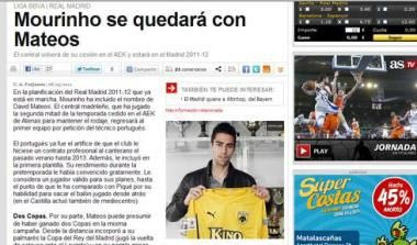 Με εντολή Μουρίνιο επιστρέφει στη Ρεάλ ο Ματέος