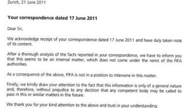 Αναρμόδια για τιμωρία του ΟΦΗ δηλώνει η FIFA