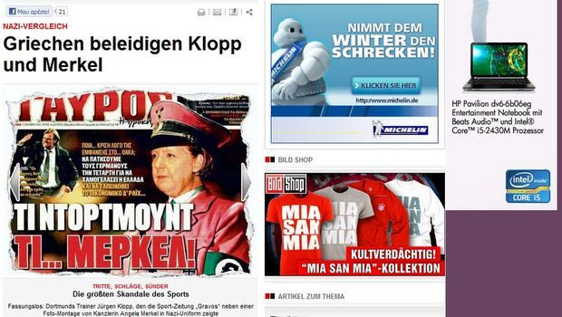 Η “Bild” απαντά στο πρωτοσέλιδο ελληνικής εφημερίδας
