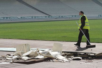 Εικόνες από την καταστροφή του ΟΑΚΑ
