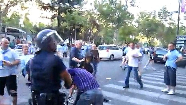 Ξύλο στους φίλους της Σίτι στη Μαδρίτη