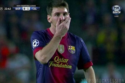 “Μουγκάθηκε” ο Μέσι μετά το γκολ του Σαμαρά